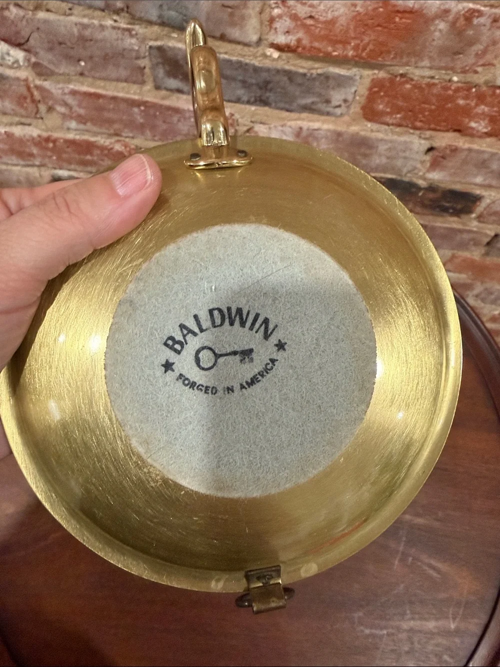 Vintage Fine Baldwin Brass Ship's Gimbal Self-Leveling Candlestick